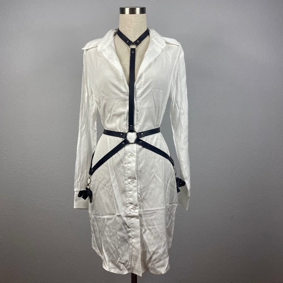 Boutique Accessories - Bow Decor Leather Body Harness